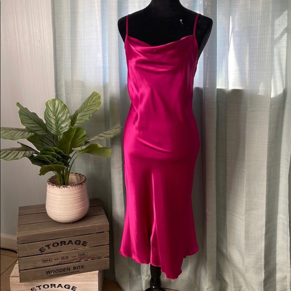 Fuchsia cami slip dress. Gorgeous and like new.